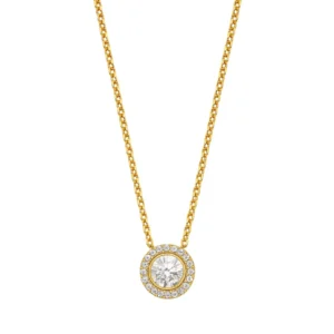 Dazzling Solitaire Round Brilliant Cut Necklace