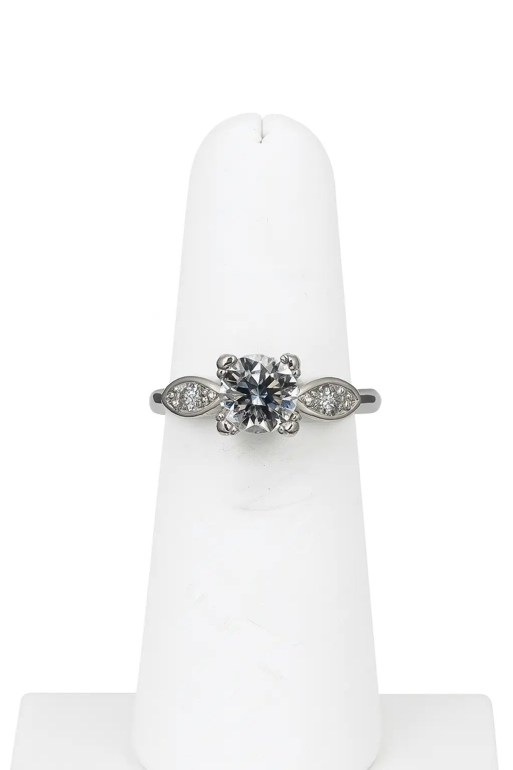 Vintage 3-Stone Natural, Diamond Platinum Engagement Ring