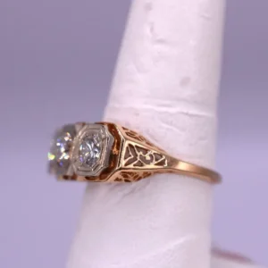 3-Stone Art Deco Diamond Ring