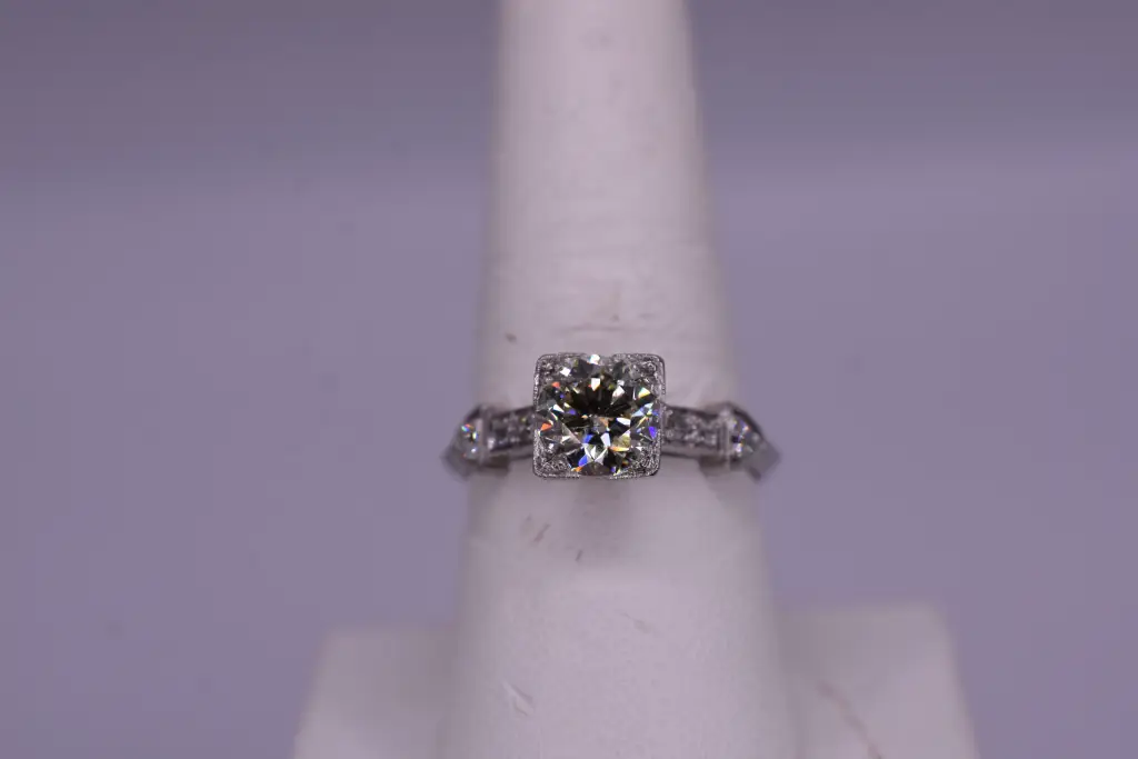 Vintage-Inspired, Dazzling Diamond Engagement Ring - Image 2