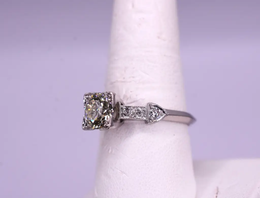 Vintage-Inspired, Dazzling Diamond Engagement Ring - Image 3