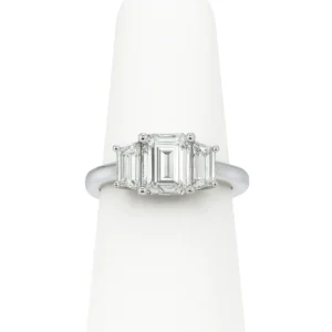 Emerald Cut and Trapezoid Diamond Ring