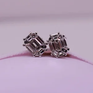 Puzzle Diamond Stud Earrings