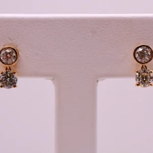 Me and You Diamond Dangle Stud Earrings