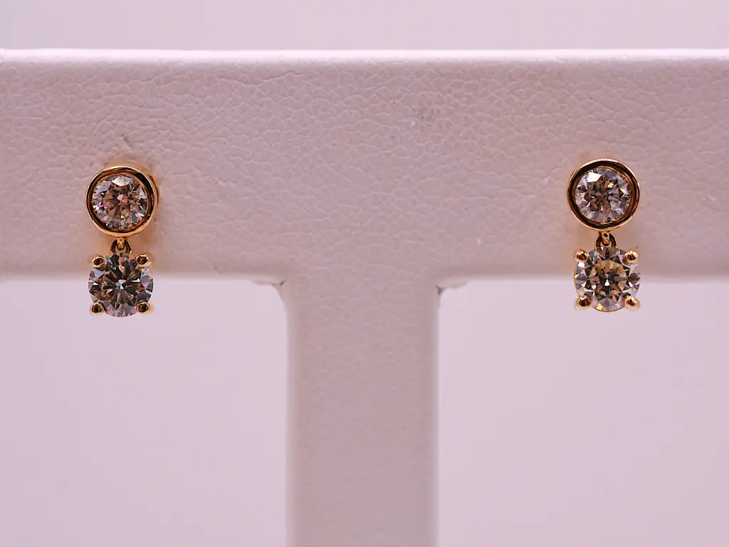 Me and You Diamond Dangle Stud Earrings