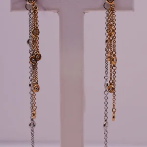 Diamond by Yard Two-Tone Chain Earrings